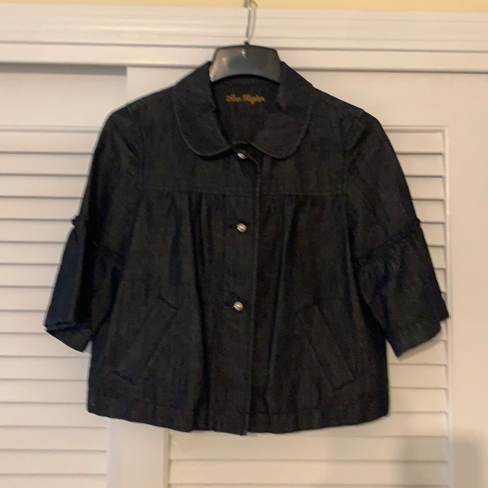 Ann Taylor Jean Jacket Silver Buttons Like New